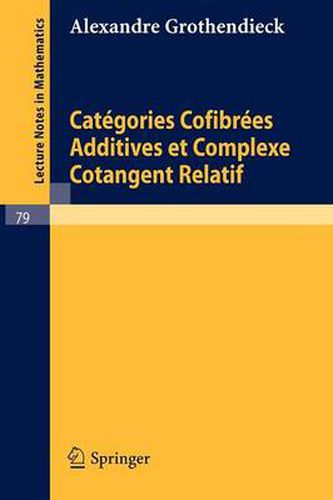 Cover image for Categories Confibrees Additives Et Complexe Cotangent Relatif