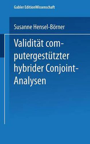 Cover image for Validitat Computergestutzter Hybrider Conjoint-Analysen