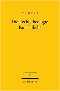 Cover image for Die Rechtstheologie Paul Tillichs