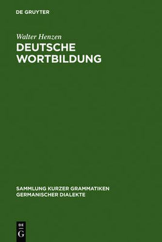 Cover image for Deutsche Wortbildung