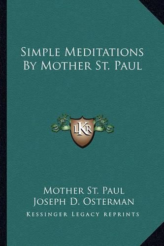 Cover image for Simple Meditations by Mother St. Paul