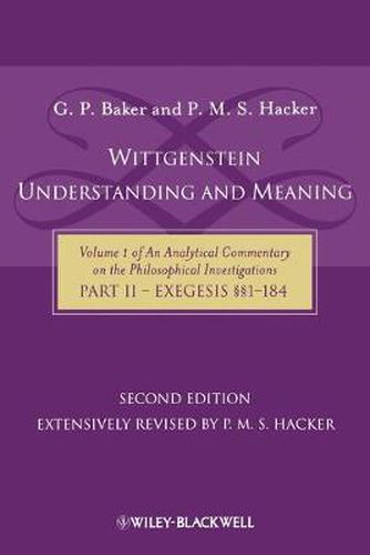 Cover image for Wittgenstein: Understanding and Meaning