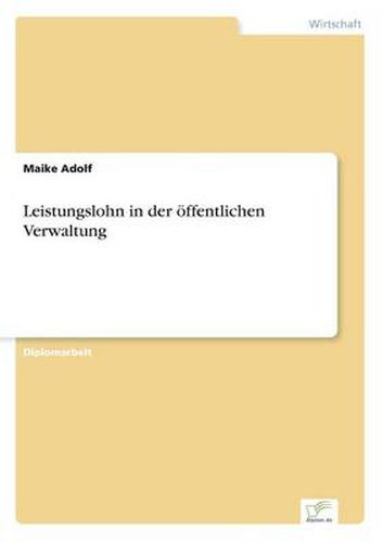 Cover image for Leistungslohn in der oeffentlichen Verwaltung