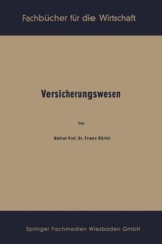 Cover image for Versicherungswesen