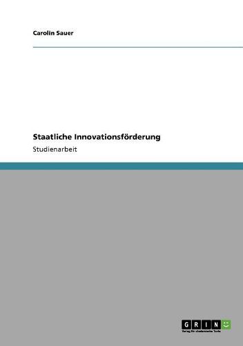 Cover image for Staatliche Innovationsforderung