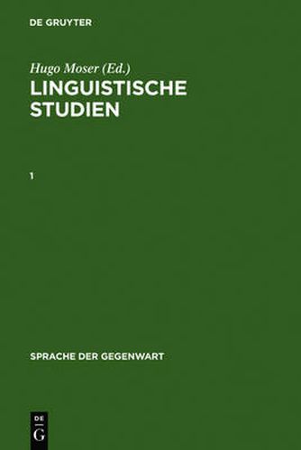 Cover image for Linguistische Studien. 1