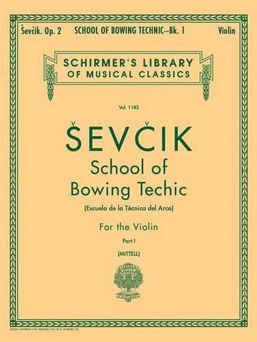 Cover image for School of Bowing Technics, Op. 2 - Book 1