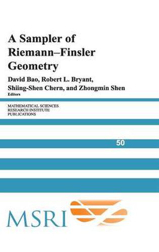 Cover image for A Sampler of Riemann-Finsler Geometry