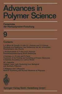 Cover image for Advances in Polymer Science: Fortschritte der Hochpolymeren-Forschung