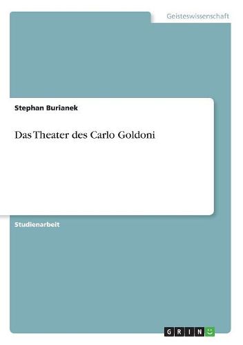 Cover image for Das Theater Des Carlo Goldoni