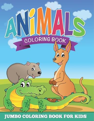 Cover image for Animal Coloring Pages (Jumbo Coloring Book for Kids)