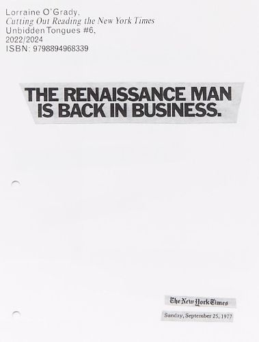 Cover image for Unbidden Tongues #6: Reading the New York Times