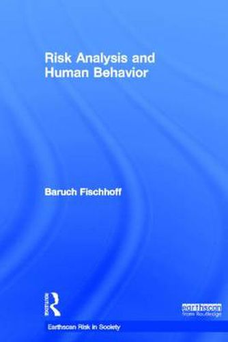 Cover image for Risk Analysis and Human Behavior