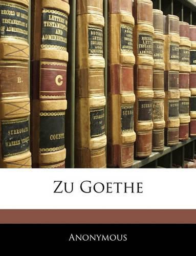 Cover image for Zu Goethe