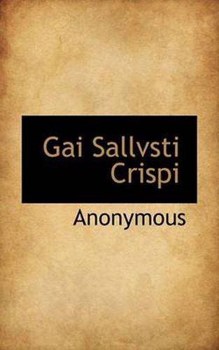 Cover image for Gai Sallvsti Crispi