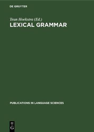 Cover image for Lexical grammar