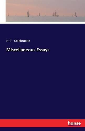 Cover image for Miscellaneous Essays