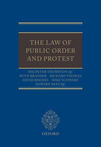 The Law of Public Order and Protest