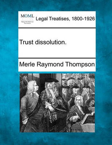 Cover image for Trust Dissolution.