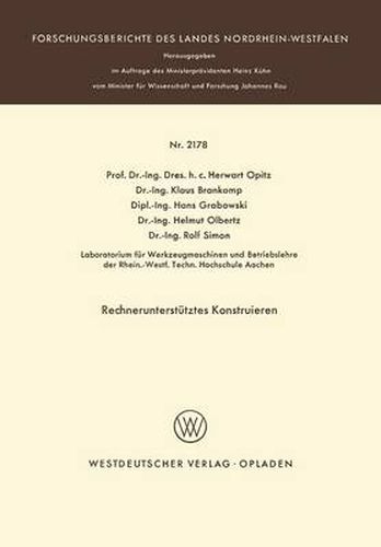 Cover image for Rechnerunterstutztes Konstruieren