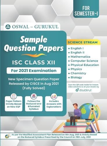 Cover image for Sample Question Papers - Science Stream: ISC Class 12 for 2022 Examination