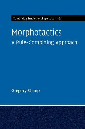 Cover image for Morphotactics: Volume 169: A Rule-Combining Approach