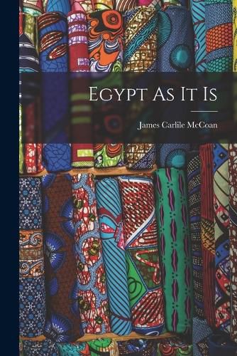 Cover image for Egypt As It Is