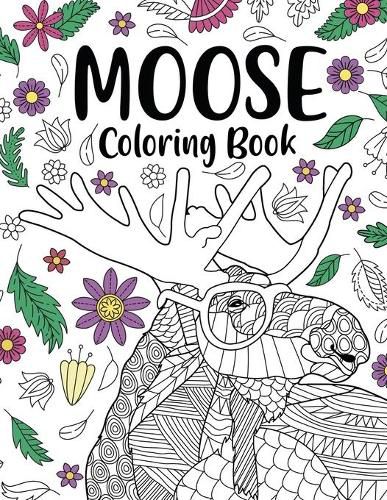 Cover image for Moose Coloring Book