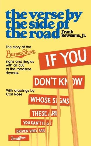 Cover image for Verse by the Side of the Road: The Story of the Burma-Shave Signs and Jingles