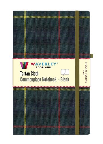 Cover image for Stewart Hunting Tartan Blank Hardback Notebook: Large 21cm x 13cm