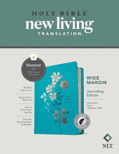 NLT Wide Margin Bible, Filament Enabled Edition, Blue