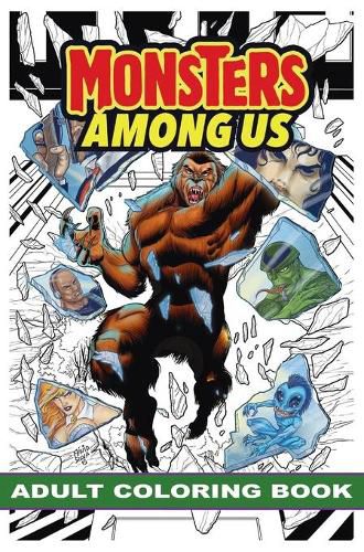Cover image for Monsters Among Us: Adult Coloring Book