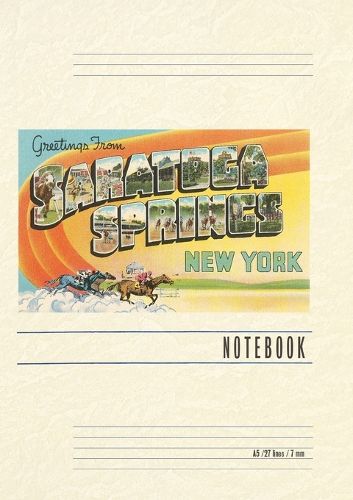 Cover image for Vintage Lined Notebook Greetings from Saratoga Springs, New York