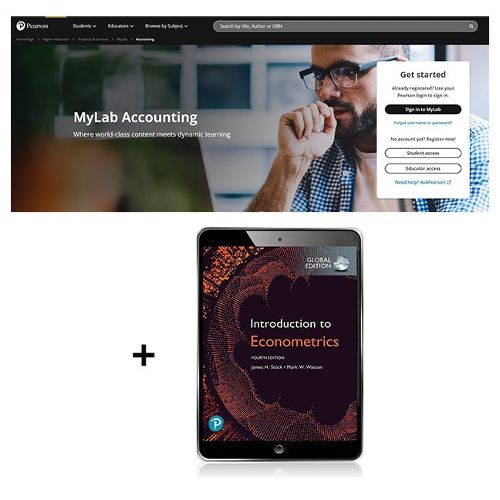 Cover image for Introduction to Econometrics, Australian Global Edition -- MyLab Economics with Pearson eText
