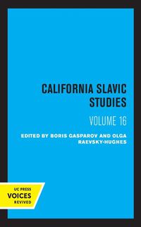 Cover image for California Slavic Studies, Volume XVI: Slavic Culture in the Middle Ages