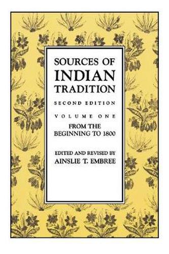 Cover image for Sources of Indian Tradition: From the Beginning to 1800