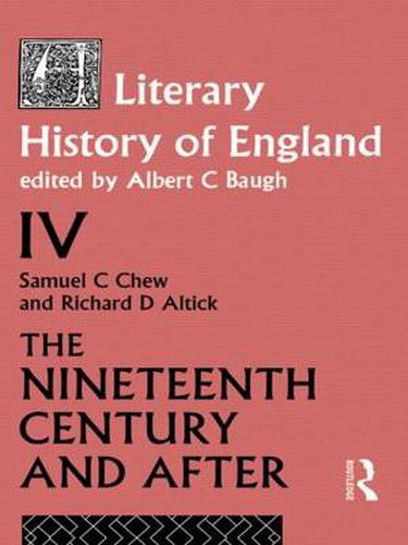 Cover image for A Literary History of England Vol. 4