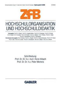 Cover image for Hochschulorganisation Und Hochschuldidaktik