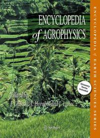 Cover image for Encyclopedia of Agrophysics