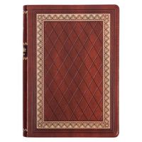 Cover image for KJV Study Bible, Standard Print Faux Leather - Thumb Index, King James Version Holy Bible, Saddle Tan/Diamond