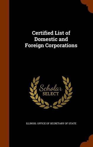 Cover image for Certified List of Domestic and Foreign Corporations