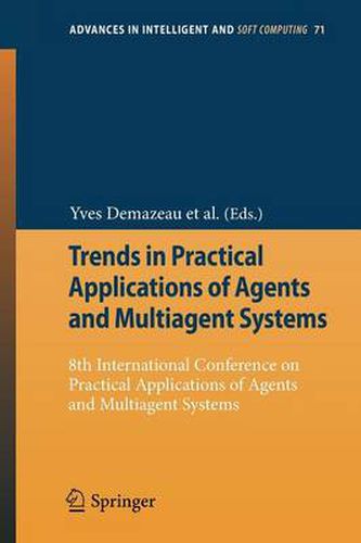 Trends in Practical Applications of Agents and Multiagent Systems: 8th International Conference on Practical Applications of Agents and Multiagent Systems