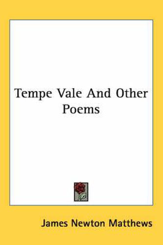 Cover image for Tempe Vale and Other Poems