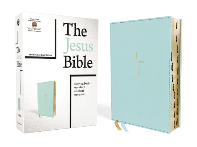 Cover image for The Jesus Bible, NIV Edition, Leathersoft, Blue, Thumb Indexed, Comfort Print