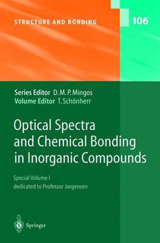 Cover image for Optical Spectra and Chemical Bonding in Inorganic Compounds: Special Volume dedicated to Professor Jorgensen I