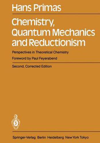 Cover image for Chemistry, Quantum Mechanics and Reductionism: Perspectives in Theoretical Chemistry