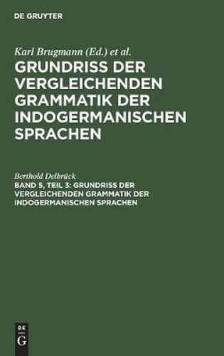 Cover image for Vergleichende Syntax Der Indogermanische Sprachen, Teil 3