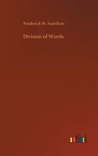 Cover image for Division of Words