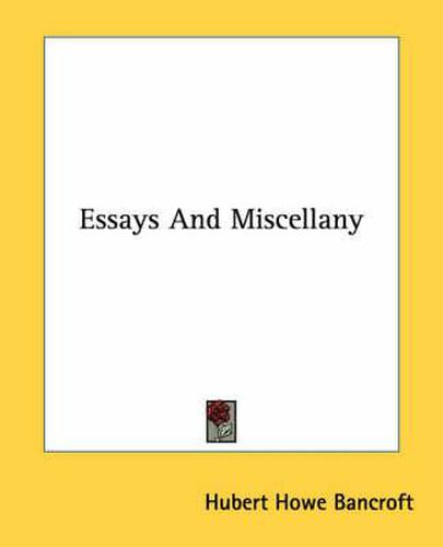 Cover image for Essays and Miscellany