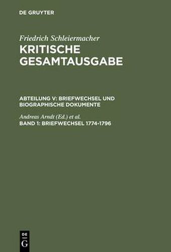 Briefwechsel 1774-1796: (Briefe 1-326)